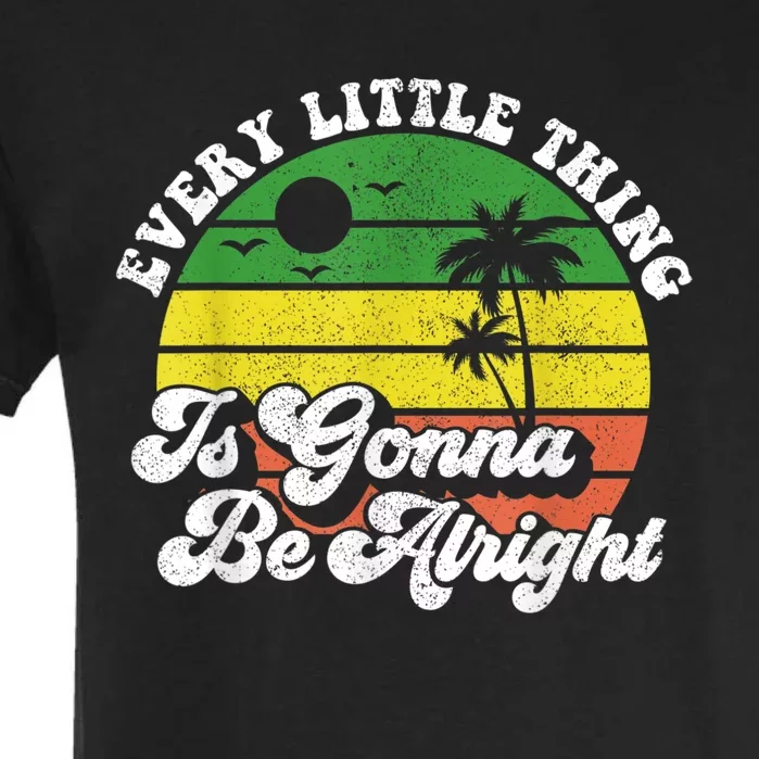 Every Little Thing Is Gonna Be Alright Jamaica Womens Garment-Dyed Heavyweight T-Shirt