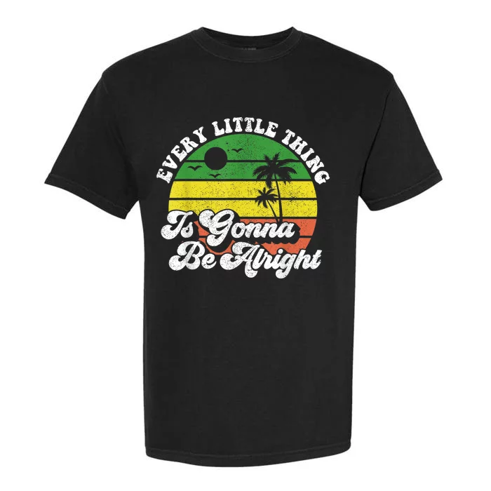 Every Little Thing Is Gonna Be Alright Jamaica Womens Garment-Dyed Heavyweight T-Shirt