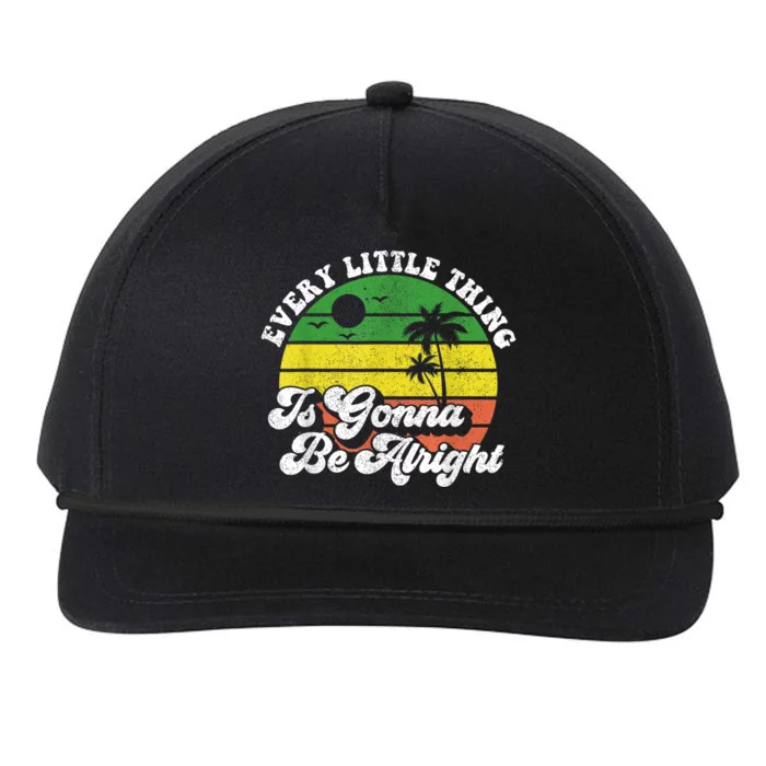 Every Little Thing Is Gonna Be Alright Jamaica Womens Snapback Five-Panel Rope Hat