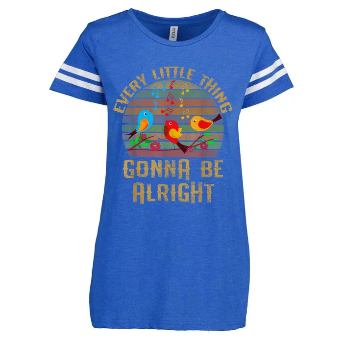 Every Little Thing Is Gonna Be Alright Little Birds Enza Ladies Jersey Football T-Shirt