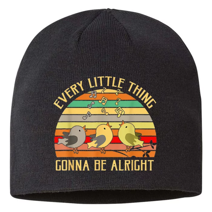 Every Little Thing Is Gonna Be Alright 3 Lil Birds 8 1/2in Sustainable Knit Beanie