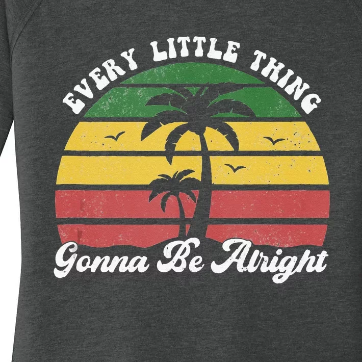 Every Little Thing Is Gonna Be Alright Jamaica Funny Reggae Women's Perfect Tri Tunic Long Sleeve Shirt