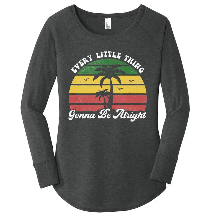 Every Little Thing Is Gonna Be Alright Jamaica Funny Reggae Women's Perfect Tri Tunic Long Sleeve Shirt