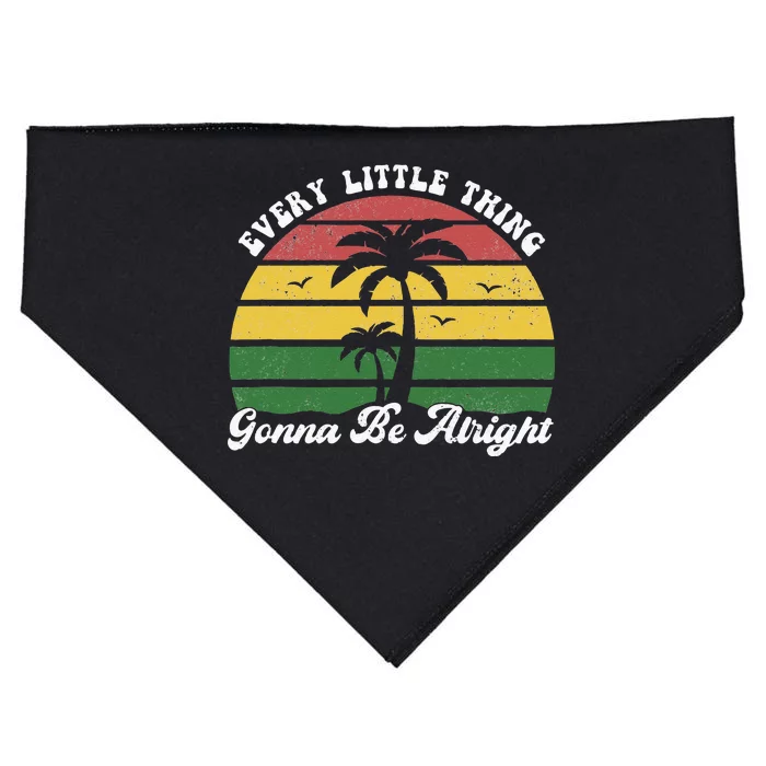 Every Little Thing Is Gonna Be Alright Jamaica Funny Reggae USA-Made Doggie Bandana