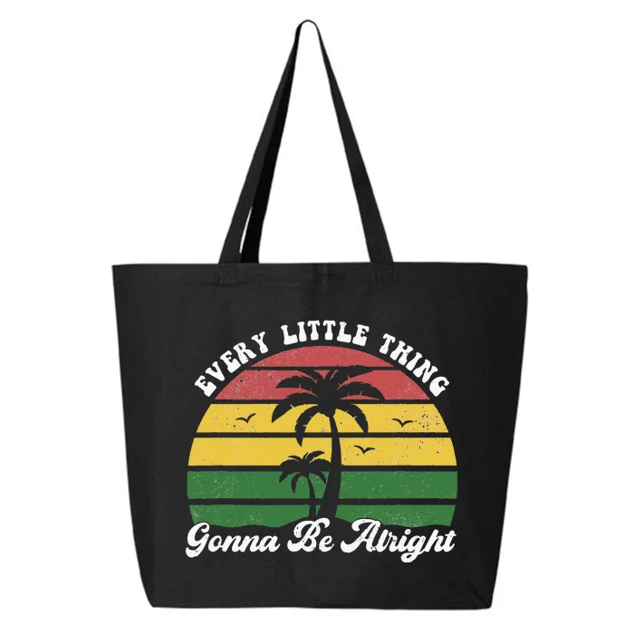 Every Little Thing Is Gonna Be Alright Jamaica Funny Reggae 25L Jumbo Tote