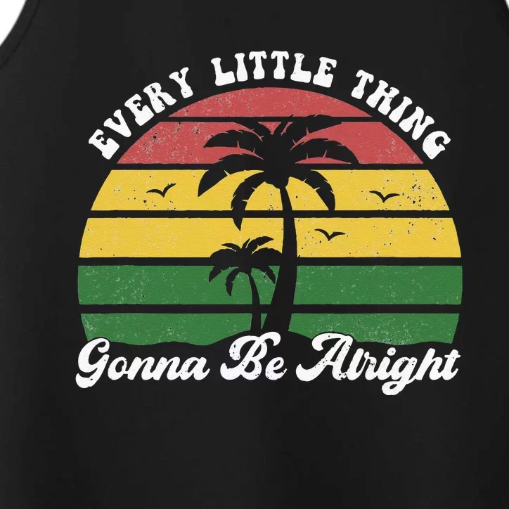 Every Little Thing Is Gonna Be Alright Jamaica Funny Reggae Performance Tank