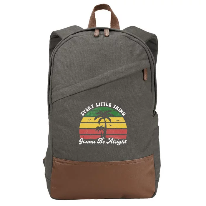 Every Little Thing Is Gonna Be Alright Jamaica Funny Reggae Cotton Canvas Backpack