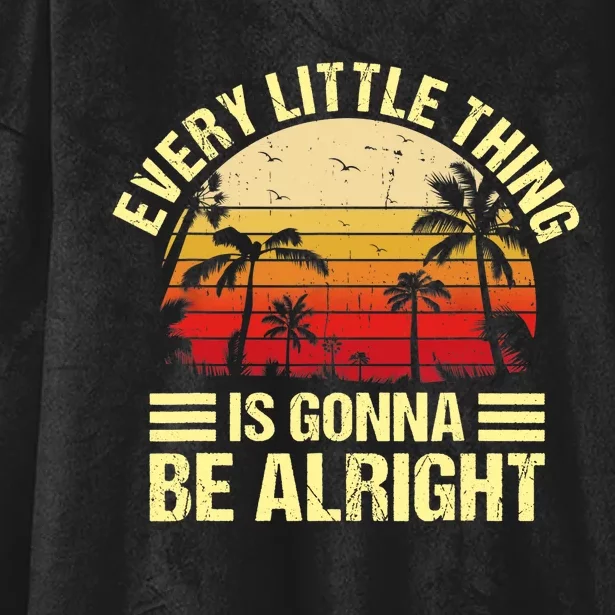 Every Little Thing Is Gonna Be Alright Jamaica Wo Gift Hooded Wearable Blanket