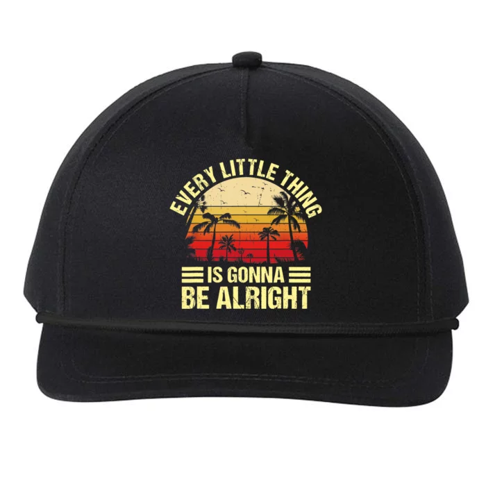 Every Little Thing Is Gonna Be Alright Jamaica Wo Gift Snapback Five-Panel Rope Hat