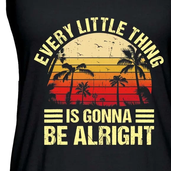 Every Little Thing Is Gonna Be Alright Jamaica Wo Gift Ladies Essential Flowy Tank