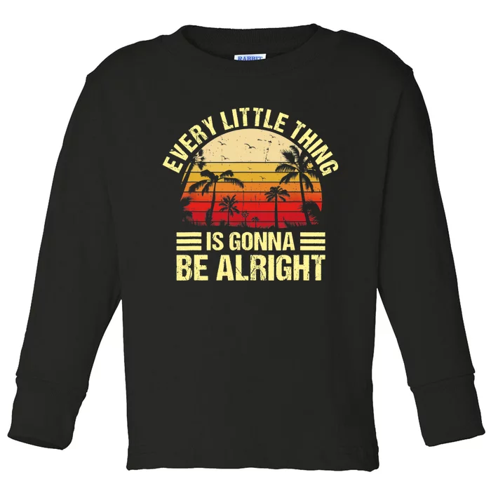 Every Little Thing Is Gonna Be Alright Jamaica Wo Gift Toddler Long Sleeve Shirt