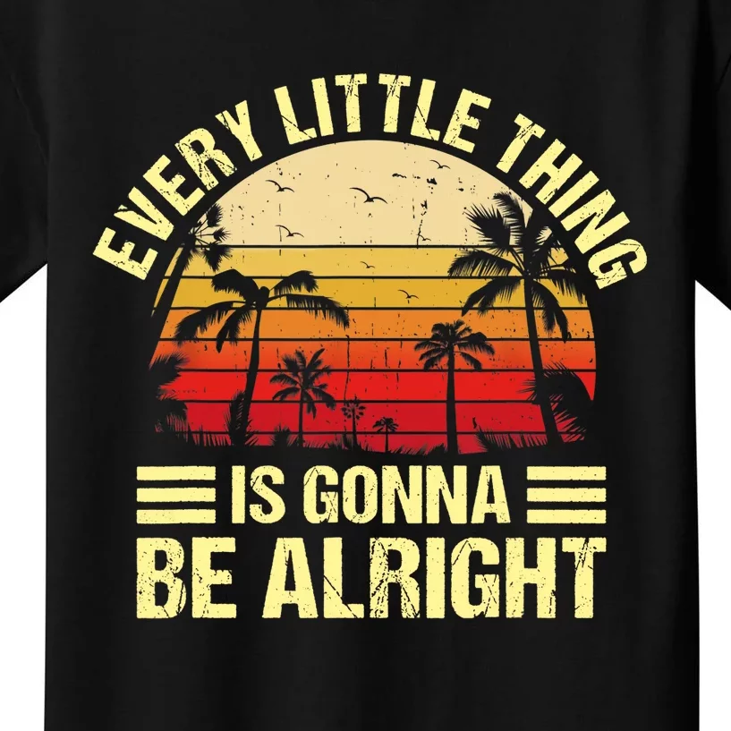 Every Little Thing Is Gonna Be Alright Jamaica Wo Gift Kids T-Shirt