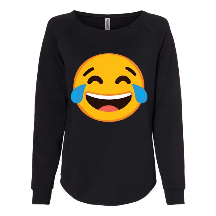 Emoticon Laughing Tears Face With Tears Of Joy Gift Womens California Wash Sweatshirt