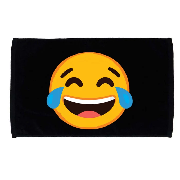 Emoticon Laughing Tears Face With Tears Of Joy Gift Microfiber Hand Towel