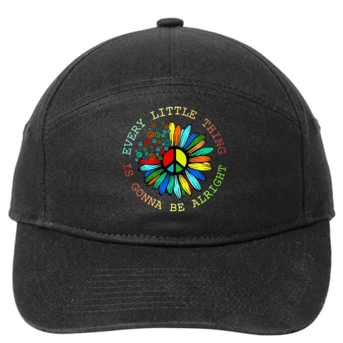 Every Little Thing Is Gonna Be Alright Hippie Flower 7-Panel Snapback Hat