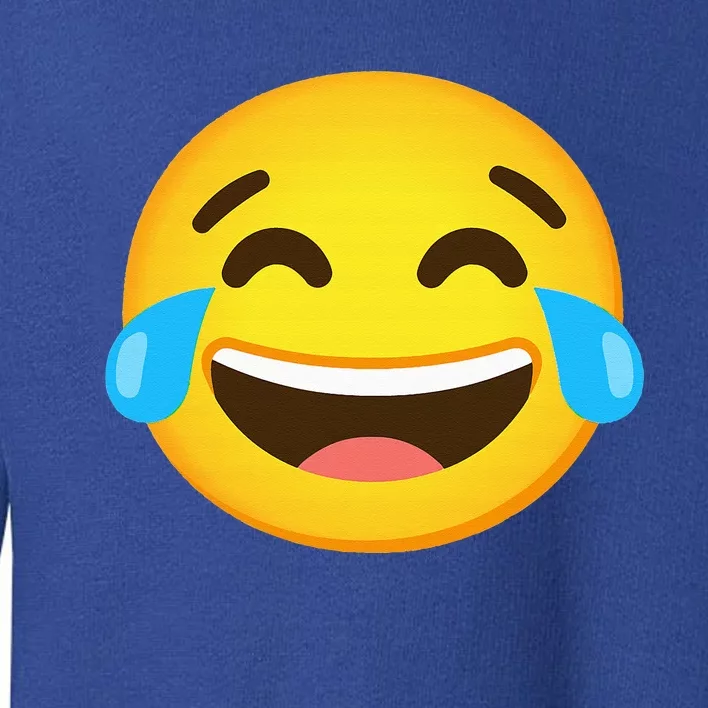 Emoticon Laughing Tears Face With Tears Of Joy Gift Toddler Sweatshirt