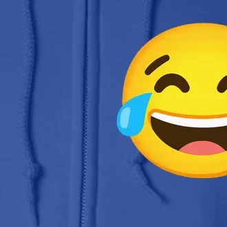 Emoticon Laughing Tears Face With Tears Of Joy Gift Full Zip Hoodie