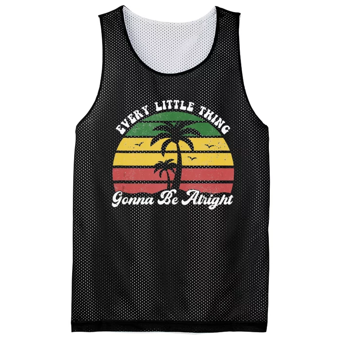 Every Little Thing Is Gonna Be Alright Jamaica Funny Reggae Mesh Reversible Basketball Jersey Tank