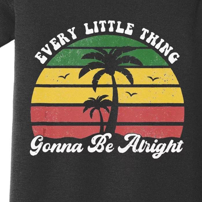 Every Little Thing Is Gonna Be Alright Jamaica Funny Reggae Baby Bodysuit