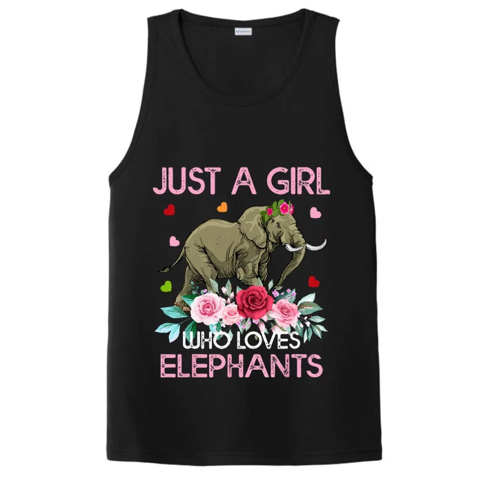 Elephant Lover Tee Just A Who Loves Elephants Performance Tank