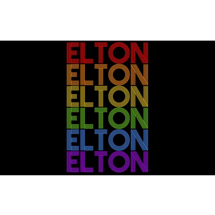 Elton Wordmark Pattern Retro Style Bumper Sticker