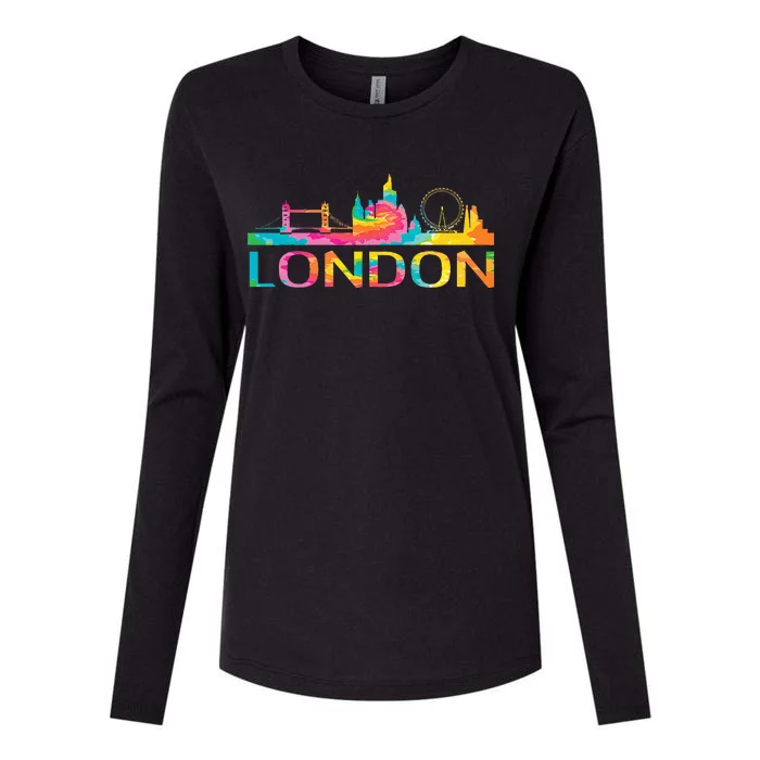 England London Uk British London Womens Cotton Relaxed Long Sleeve T-Shirt