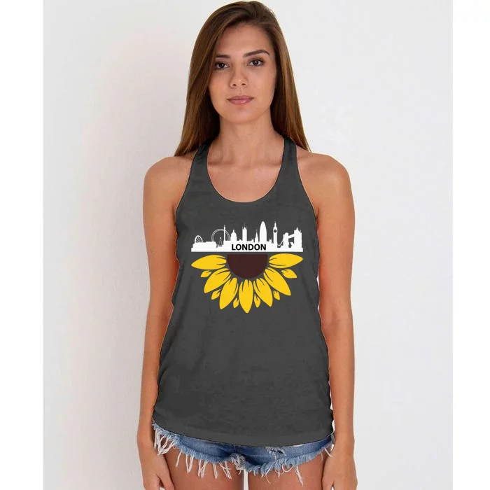 England London Uk British London Women's Knotted Racerback Tank