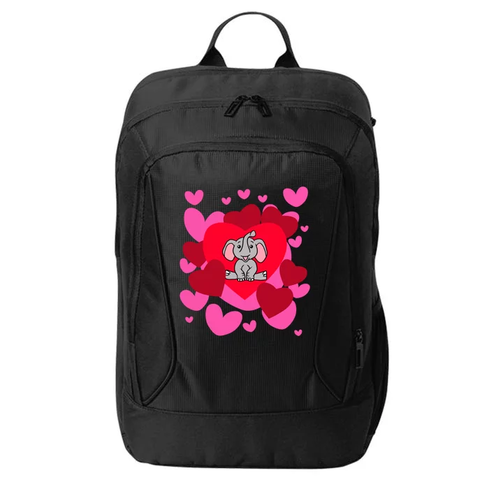 Elephant Love Valentine's Day Rotic Holiday Animal Humor Gift City Backpack