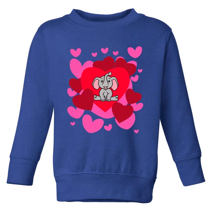 Elephant Love Valentine's Day Rotic Holiday Animal Humor Gift Toddler Sweatshirt