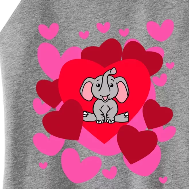 Elephant Love Valentine's Day Rotic Holiday Animal Humor Gift Women’s Perfect Tri Rocker Tank