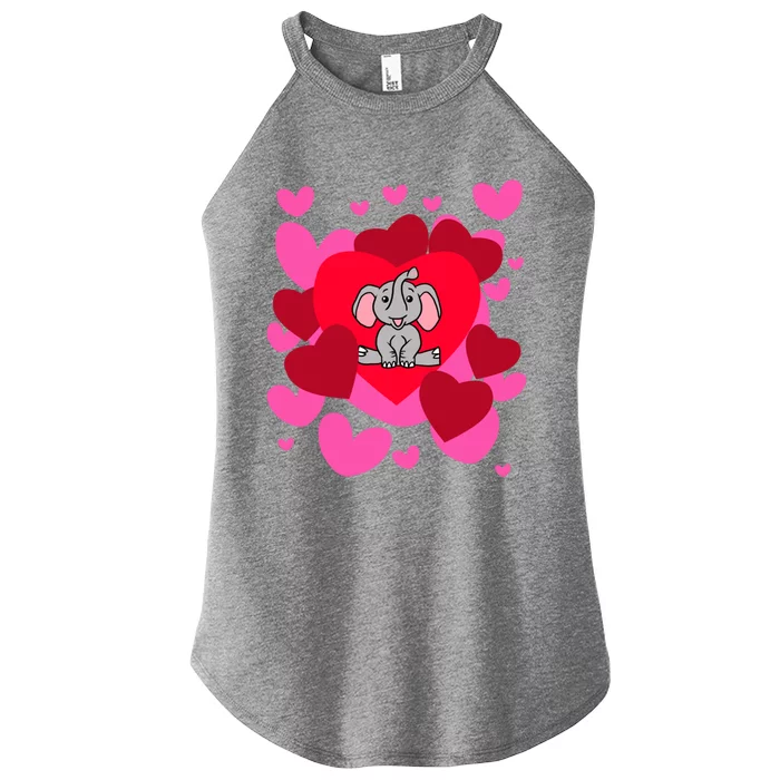 Elephant Love Valentine's Day Rotic Holiday Animal Humor Gift Women’s Perfect Tri Rocker Tank