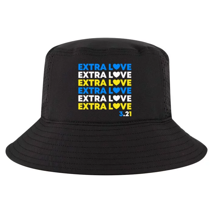 Extra Love World Down Syndrome Awareness March 21 T21 Cool Comfort Performance Bucket Hat