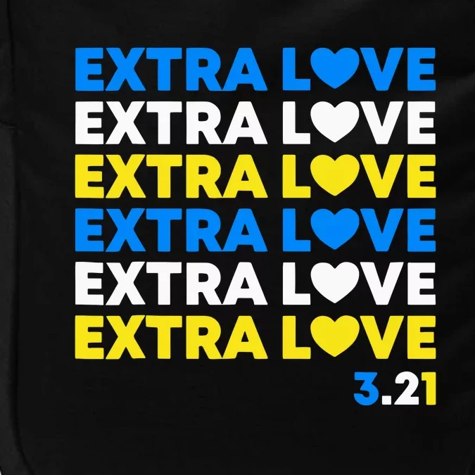 Extra Love World Down Syndrome Awareness March 21 T21 Impact Tech Backpack