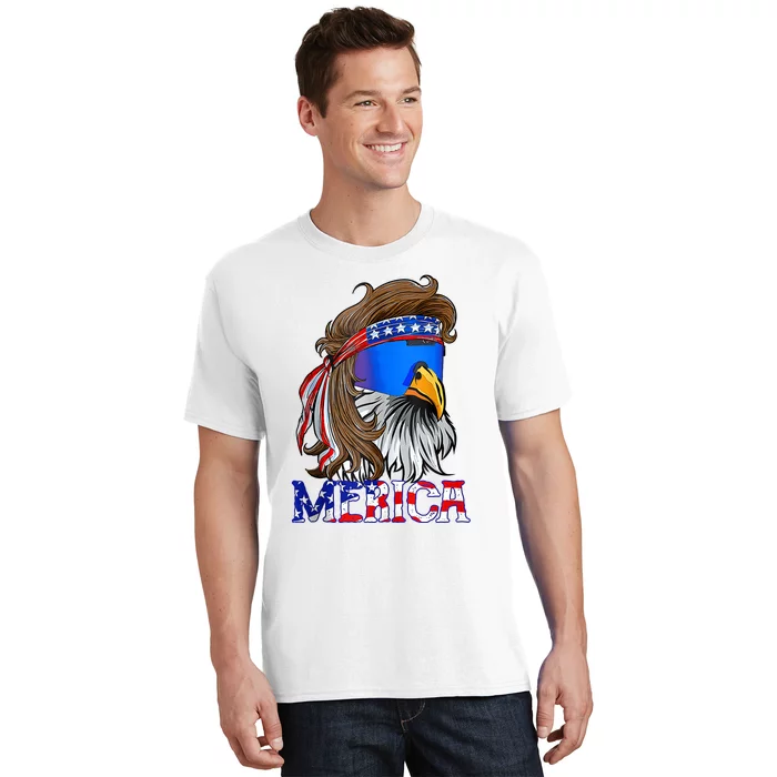 Eagle Mullet 4th Of July USA American Flag Merica T-Shirt