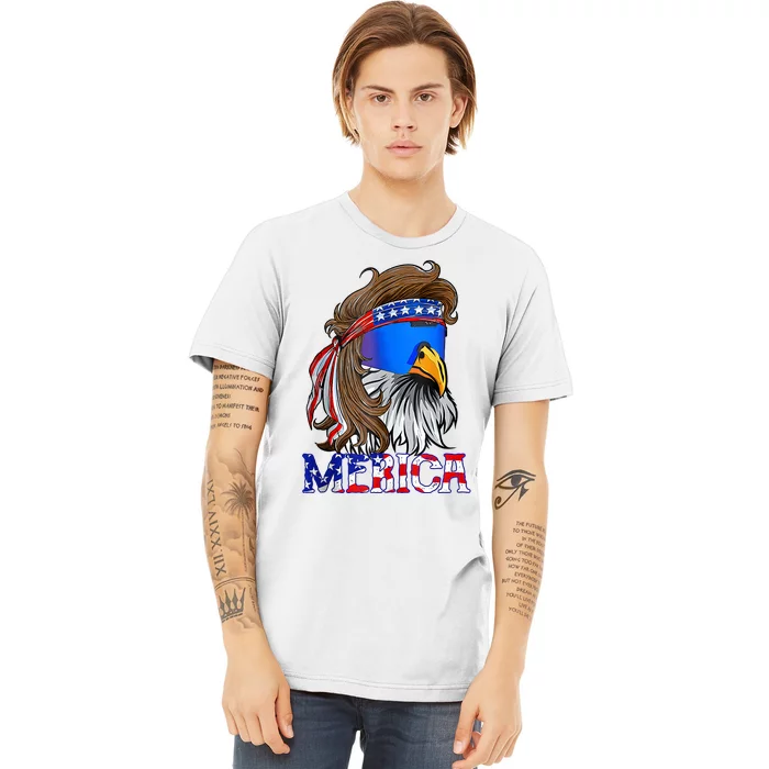 Eagle Mullet 4th Of July USA American Flag Merica Premium T-Shirt