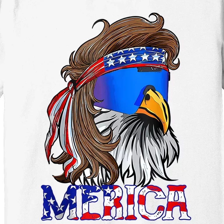 Eagle Mullet 4th Of July USA American Flag Merica Premium T-Shirt