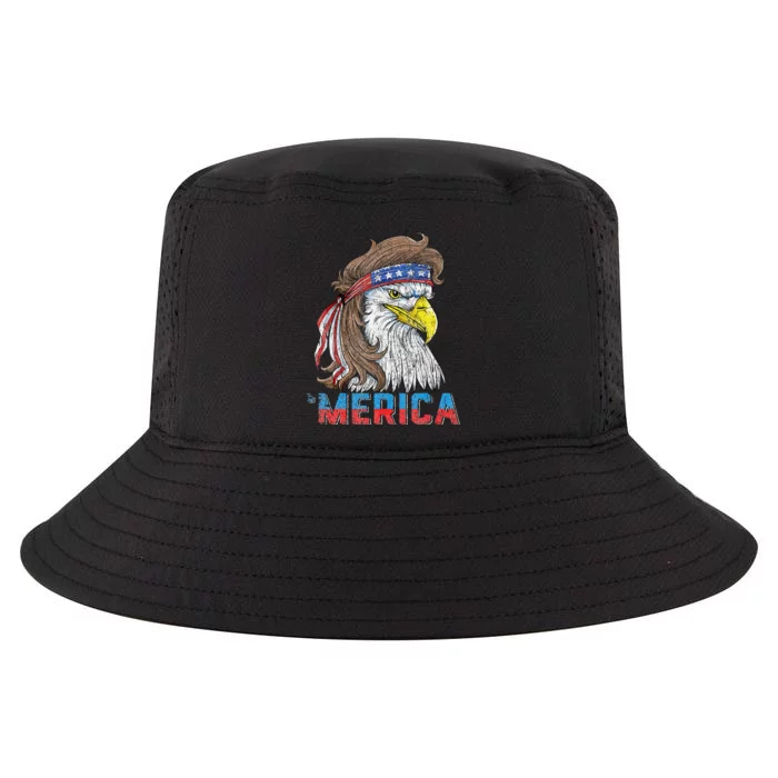 Eagle Mullet 4th Of July USA American Flag Eagle Merica Cool Comfort Performance Bucket Hat