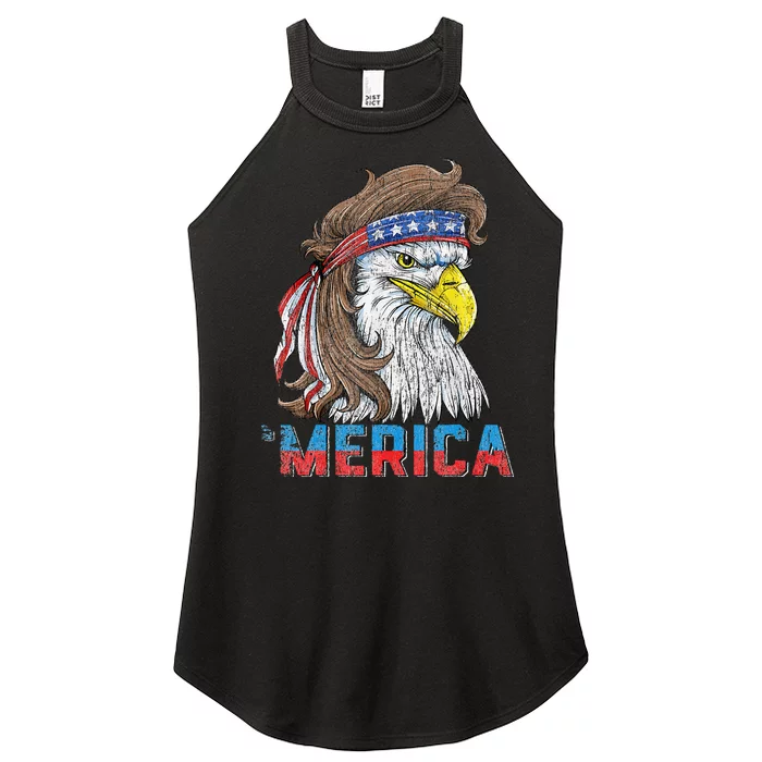 Eagle Mullet 4th Of July USA American Flag Eagle Merica Women’s Perfect Tri Rocker Tank