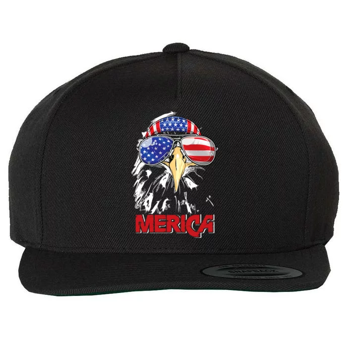 Eagle Mullet 4th Of July Usa American Flag Merica Meaningful Gift Wool Snapback Cap