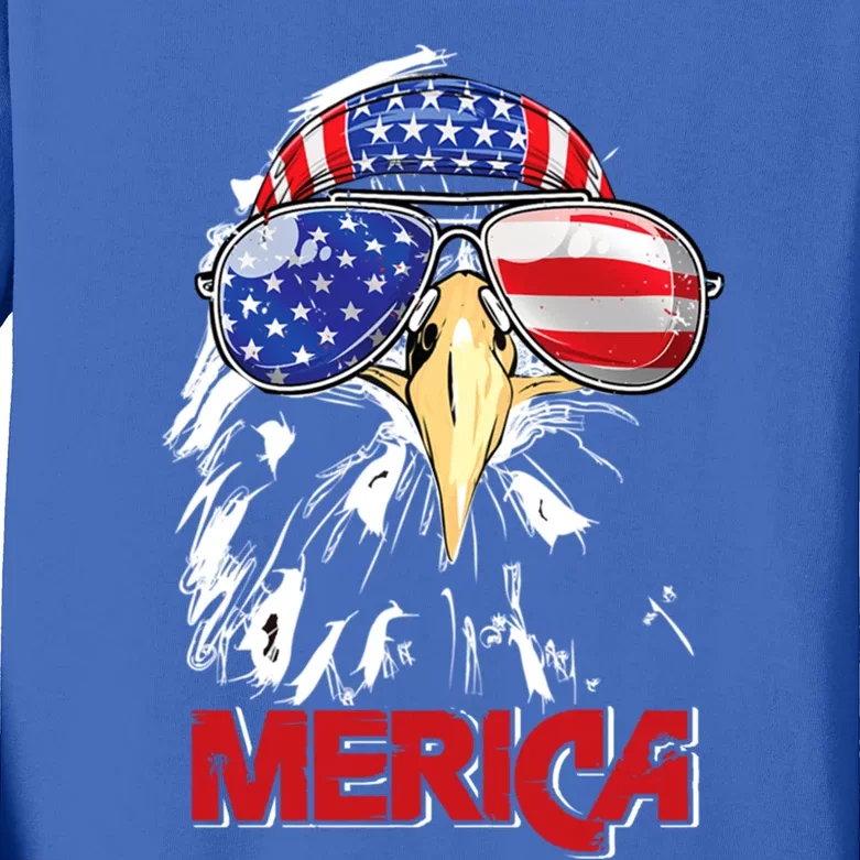 Eagle Mullet 4th Of July Usa American Flag Merica Meaningful Gift Kids Long Sleeve Shirt