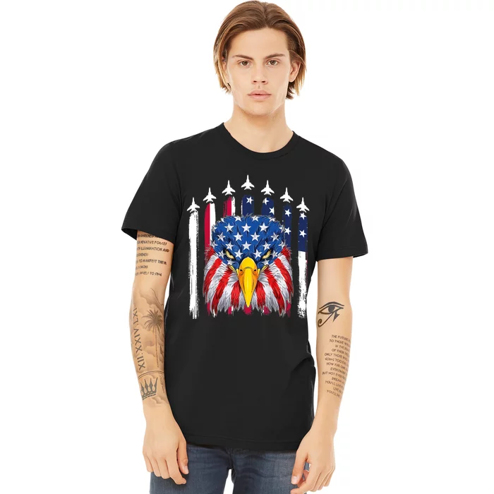 Eagle Mullet 4th Of July USA American Flag Merica Premium T-Shirt