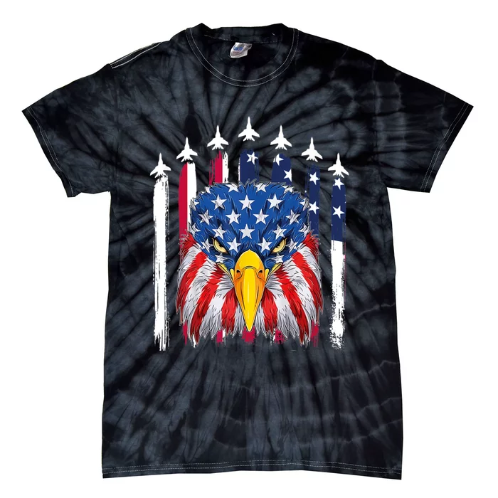 Eagle Mullet 4th Of July USA American Flag Merica Tie-Dye T-Shirt