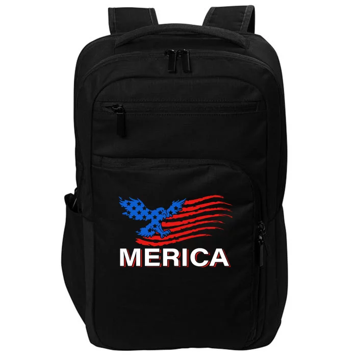 Eagle Mullet 4th Of July USA American Flag Merica Impact Tech Backpack