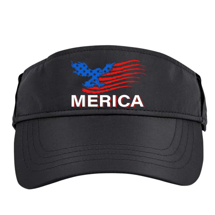 Eagle Mullet 4th Of July USA American Flag Merica Adult Drive Performance Visor