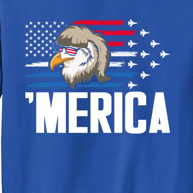 Eagle Mullet 4th Of July Gift USA American Flag Merica Cool Gift Sweatshirt