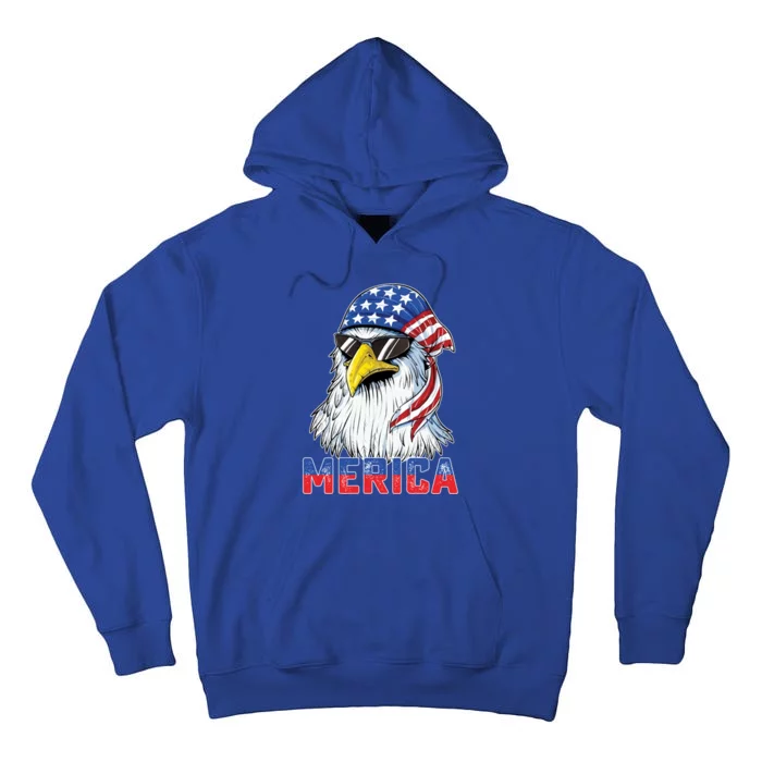 Eagle Merica 4th Of July Usa American Flag Patriotic Gift Tall Hoodie