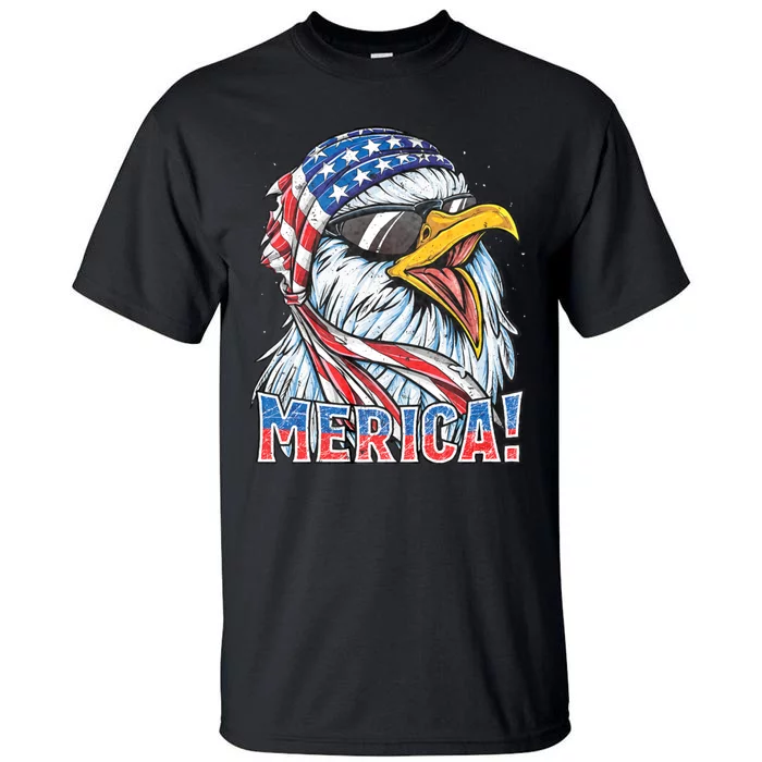 Eagle Merica 4th Of July Merica American Tall T-Shirt