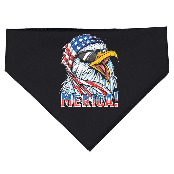 Eagle Merica 4th Of July Merica American USA-Made Doggie Bandana