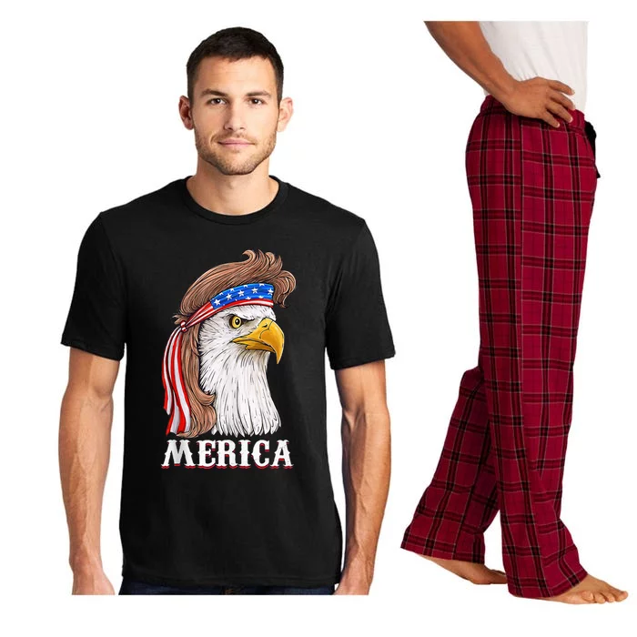 Eagle Mullet 4th Of July Usa American Flag Merica Pajama Set