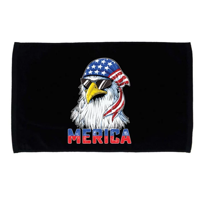 Eagle Merica 4th Of July Usa American Flag Patriotic Gift Microfiber Hand Towel